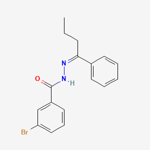 molecular formula C17H17BrN2O B3835433 3-bromo-N'-(1-phenylbutylidene)benzohydrazide 