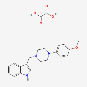 molecular formula C22H25N3O5 B3835444 3-{[4-(4-methoxyphenyl)-1-piperazinyl]methyl}-1H-indole oxalate 