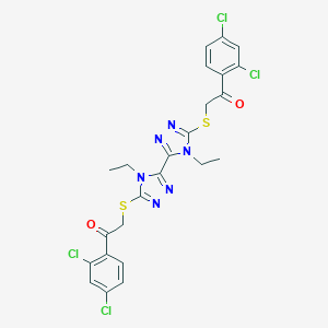 5,5'-bis(1-(2,4-dichlorophenyl)-2-[(4-ethyl-4H-1,2,4-triazol-3-yl)sulfanyl]ethanone)