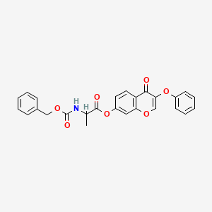 4-oxo-3-phenoxy-4H-chromen-7-yl N-[(benzyloxy)carbonyl]alaninate