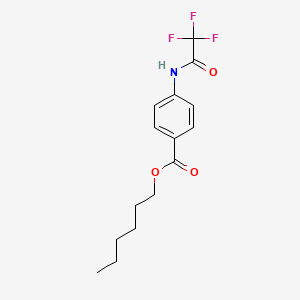 molecular formula C15H18F3NO3 B3835455 hexyl 4-[(trifluoroacetyl)amino]benzoate 