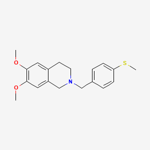 molecular formula C19H23NO2S B3835465 6,7-dimethoxy-2-[4-(methylthio)benzyl]-1,2,3,4-tetrahydroisoquinoline 