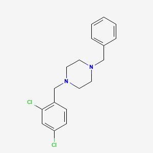 molecular formula C18H20Cl2N2 B3835472 1-benzyl-4-(2,4-dichlorobenzyl)piperazine 