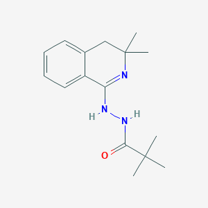 molecular formula C16H23N3O B3835485 N'-(3,3-dimethyl-3,4-dihydro-1(2H)-isoquinolinylidene)-2,2-dimethylpropanohydrazide 