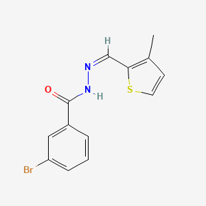 molecular formula C13H11BrN2OS B3835491 3-bromo-N'-[(3-methyl-2-thienyl)methylene]benzohydrazide 