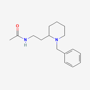 molecular formula C16H24N2O B3835492 N-[2-(1-benzylpiperidin-2-yl)ethyl]acetamide 