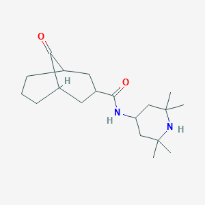 9-oxo-N-(2,2,6,6-tetramethyl-4-piperidinyl)bicyclo[3.3.1]nonane-3-carboxamide