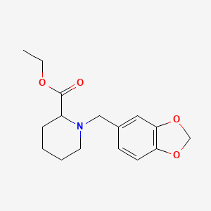 ethyl 1-(1,3-benzodioxol-5-ylmethyl)-2-piperidinecarboxylate