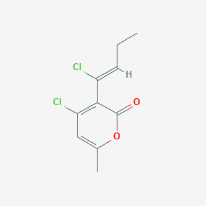 molecular formula C10H10Cl2O2 B3835529 4-chloro-3-(1-chloro-1-buten-1-yl)-6-methyl-2H-pyran-2-one 
