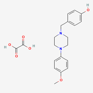 molecular formula C20H24N2O6 B3835533 4-{[4-(4-methoxyphenyl)-1-piperazinyl]methyl}phenol ethanedioate (salt) 