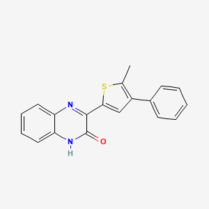 molecular formula C19H14N2OS B3835549 3-(5-methyl-4-phenyl-2-thienyl)-2(1H)-quinoxalinone 