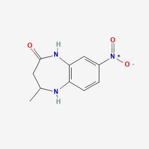 molecular formula C10H11N3O3 B3835557 4-methyl-8-nitro-1,3,4,5-tetrahydro-2H-1,5-benzodiazepin-2-one 