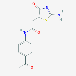 molecular formula C13H13N3O3S B383556 N-(4-乙酰基苯基)-2-(2-亚硝基-4-氧代-1,3-噻唑烷-5-基)乙酰胺 CAS No. 663219-14-5