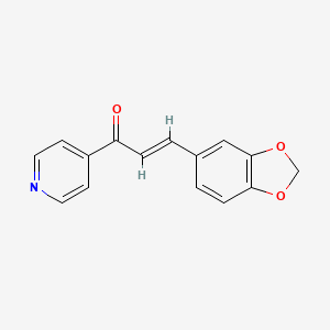 molecular formula C15H11NO3 B3835581 3-(1,3-benzodioxol-5-yl)-1-(4-pyridinyl)-2-propen-1-one 