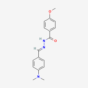 molecular formula C17H19N3O2 B3835591 N'-[4-(dimethylamino)benzylidene]-4-methoxybenzohydrazide 