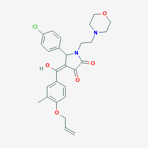 molecular formula C27H29ClN2O5 B383561 4-[4-(allyloxy)-3-methylbenzoyl]-5-(4-chlorophenyl)-3-hydroxy-1-(2-morpholin-4-ylethyl)-1,5-dihydro-2H-pyrrol-2-one 