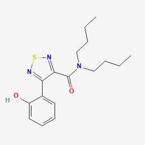 molecular formula C17H23N3O2S B3835624 N,N-dibutyl-4-(2-hydroxyphenyl)-1,2,5-thiadiazole-3-carboxamide 