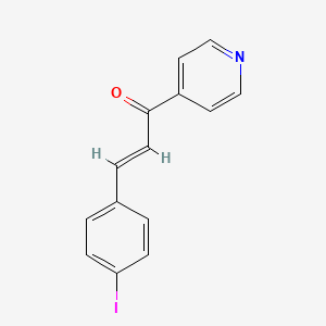 molecular formula C14H10INO B3835636 3-(4-iodophenyl)-1-(4-pyridinyl)-2-propen-1-one 