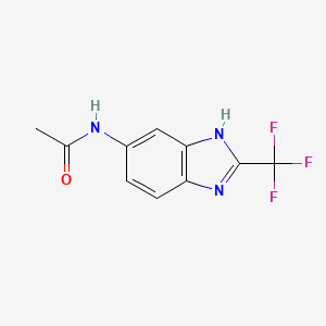 molecular formula C10H8F3N3O B3835650 N-[2-(trifluoromethyl)-1H-benzimidazol-5-yl]acetamide CAS No. 83003-97-8