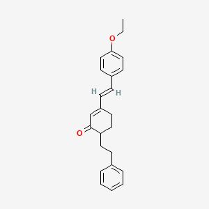 molecular formula C24H26O2 B3835658 3-[2-(4-ethoxyphenyl)vinyl]-6-(2-phenylethyl)-2-cyclohexen-1-one 