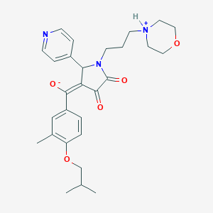 (E)-[3-methyl-4-(2-methylpropoxy)phenyl]-[1-(3-morpholin-4-ium-4-ylpropyl)-4,5-dioxo-2-pyridin-4-ylpyrrolidin-3-ylidene]methanolate