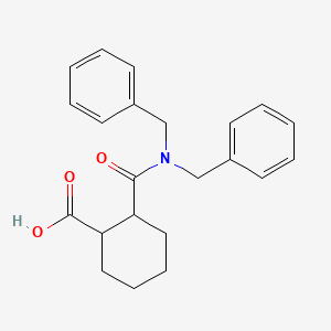 molecular formula C22H25NO3 B3835677 2-[(dibenzylamino)carbonyl]cyclohexanecarboxylic acid 