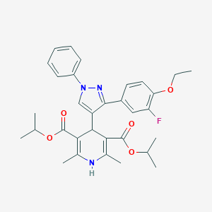 diisopropyl 4-[3-(4-ethoxy-3-fluorophenyl)-1-phenyl-1H-pyrazol-4-yl]-2,6-dimethyl-1,4-dihydropyridine-3,5-dicarboxylate