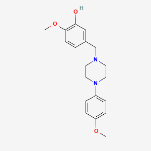 molecular formula C19H24N2O3 B3835689 2-methoxy-5-{[4-(4-methoxyphenyl)-1-piperazinyl]methyl}phenol 