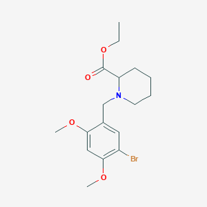 molecular formula C17H24BrNO4 B3835716 ethyl 1-(5-bromo-2,4-dimethoxybenzyl)-2-piperidinecarboxylate 