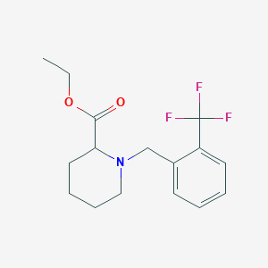 molecular formula C16H20F3NO2 B3835730 ethyl 1-[2-(trifluoromethyl)benzyl]-2-piperidinecarboxylate 