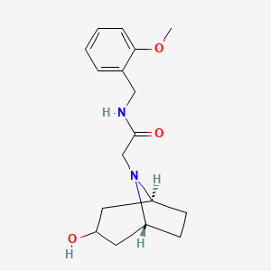 molecular formula C17H24N2O3 B3835745 2-[(3-endo)-3-hydroxy-8-azabicyclo[3.2.1]oct-8-yl]-N-(2-methoxybenzyl)acetamide 