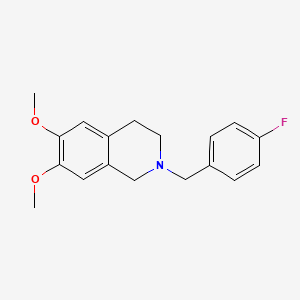 molecular formula C18H20FNO2 B3835746 2-(4-fluorobenzyl)-6,7-dimethoxy-1,2,3,4-tetrahydroisoquinoline CAS No. 5267-13-0