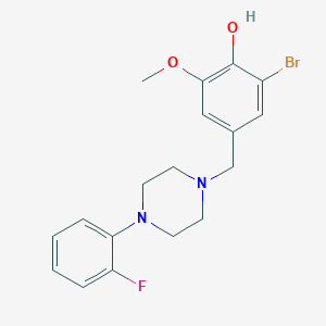 molecular formula C18H20BrFN2O2 B3835756 2-bromo-4-{[4-(2-fluorophenyl)-1-piperazinyl]methyl}-6-methoxyphenol 