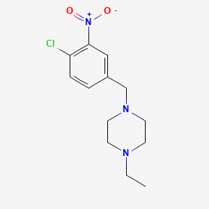 molecular formula C13H18ClN3O2 B3835757 1-(4-chloro-3-nitrobenzyl)-4-ethylpiperazine 