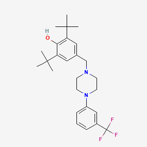molecular formula C26H35F3N2O B3835777 2,6-di-tert-butyl-4-({4-[3-(trifluoromethyl)phenyl]-1-piperazinyl}methyl)phenol 
