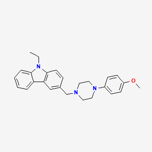 molecular formula C26H29N3O B3835787 9-ethyl-3-{[4-(4-methoxyphenyl)-1-piperazinyl]methyl}-9H-carbazole 