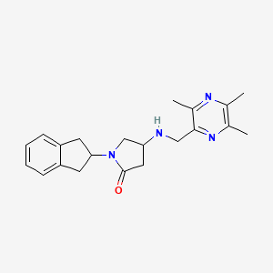 1-(2,3-dihydro-1H-inden-2-yl)-4-{[(3,5,6-trimethyl-2-pyrazinyl)methyl]amino}-2-pyrrolidinone