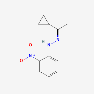 molecular formula C11H13N3O2 B3835829 1-cyclopropylethanone (2-nitrophenyl)hydrazone 