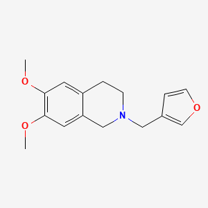 molecular formula C16H19NO3 B3835830 2-(3-furylmethyl)-6,7-dimethoxy-1,2,3,4-tetrahydroisoquinoline 