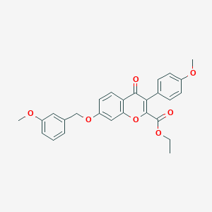 molecular formula C27H24O7 B383584 Ethyl 3-(4-methoxyphenyl)-7-[(3-methoxyphenyl)methoxy]-4-oxochromene-2-carboxylate CAS No. 610751-63-8