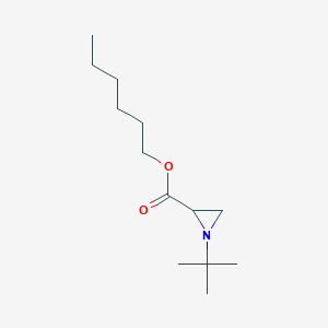 molecular formula C13H25NO2 B3835848 hexyl 1-tert-butyl-2-aziridinecarboxylate 