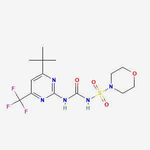N-({[4-tert-butyl-6-(trifluoromethyl)-2-pyrimidinyl]amino}carbonyl)-4-morpholinesulfonamide