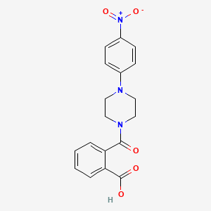 molecular formula C18H17N3O5 B3835858 2-{[4-(4-nitrophenyl)-1-piperazinyl]carbonyl}benzoic acid 