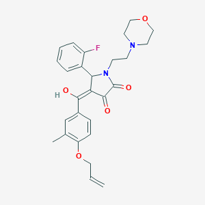 molecular formula C27H29FN2O5 B383586 4-[4-(allyloxy)-3-methylbenzoyl]-5-(2-fluorophenyl)-3-hydroxy-1-(2-morpholin-4-ylethyl)-1,5-dihydro-2H-pyrrol-2-one 