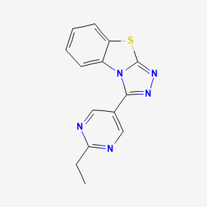 molecular formula C14H11N5S B3835861 3-(2-ethyl-5-pyrimidinyl)[1,2,4]triazolo[3,4-b][1,3]benzothiazole 