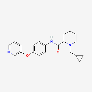 molecular formula C21H25N3O2 B3835872 1-(cyclopropylmethyl)-N-[4-(3-pyridinyloxy)phenyl]-2-piperidinecarboxamide 