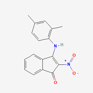molecular formula C17H14N2O3 B3835886 3-[(2,4-dimethylphenyl)amino]-2-nitro-1H-inden-1-one 
