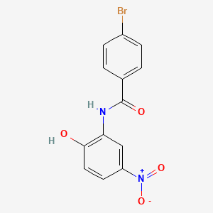 molecular formula C13H9BrN2O4 B3835887 4-bromo-N-(2-hydroxy-5-nitrophenyl)benzamide 