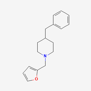 molecular formula C17H21NO B3835893 4-benzyl-1-(2-furylmethyl)piperidine 