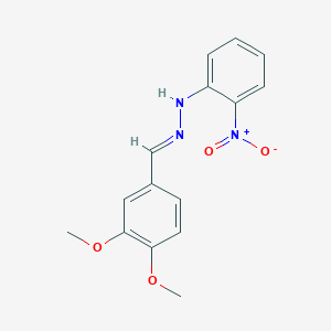 molecular formula C15H15N3O4 B3835895 3,4-dimethoxybenzaldehyde (2-nitrophenyl)hydrazone 